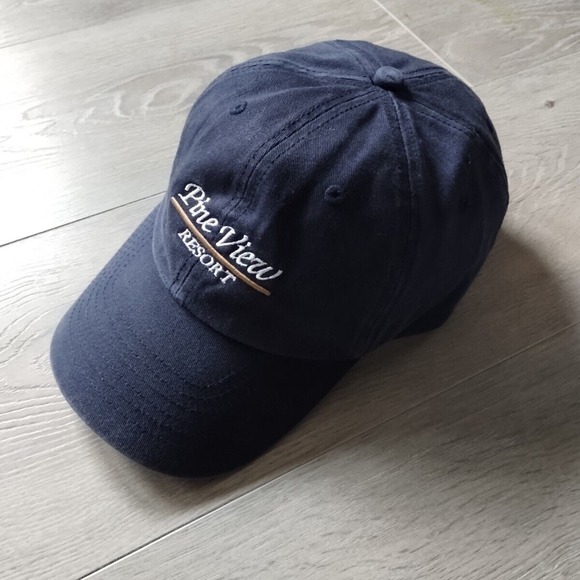 Pine View Resort Hat Baseball Cap Monticello Indiana Cotton Adjustable Strap - Picture 1 of 12